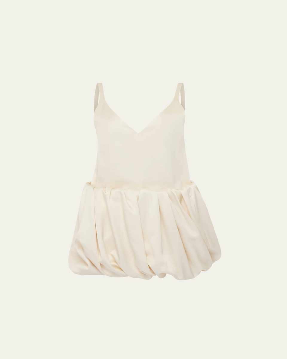 Rolled Hem Duchesse Mini Dress